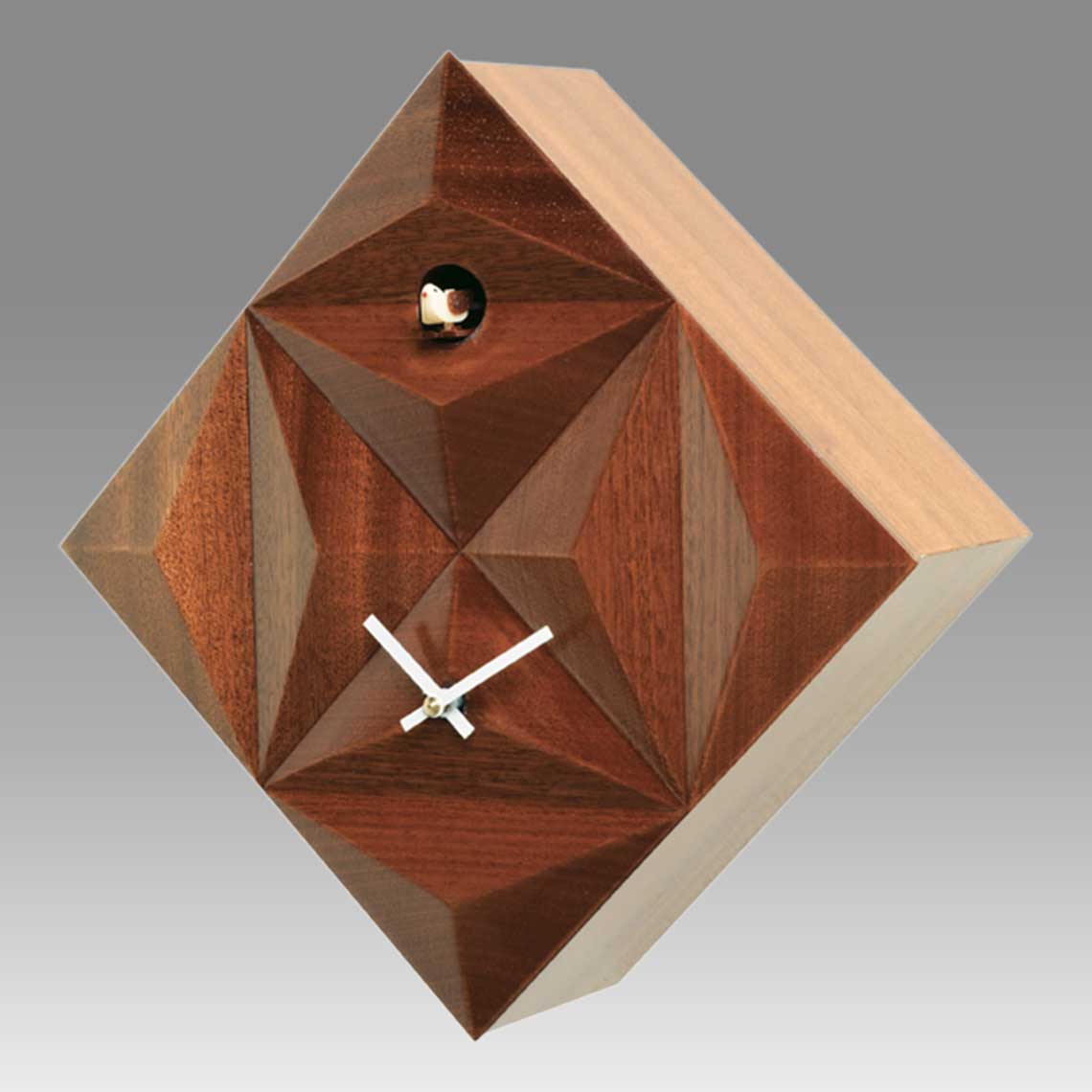 Modern cuckoo clock Art.supernova 2400 lacquered with acrilic color mohogany